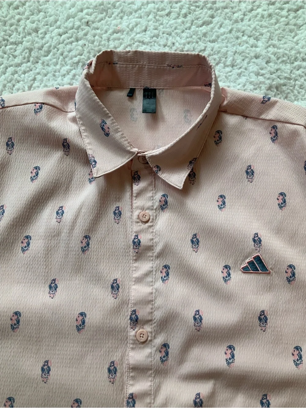 Adidas Golf GO-TO RESORT BUTTON DOWN POLO SHIRT Large